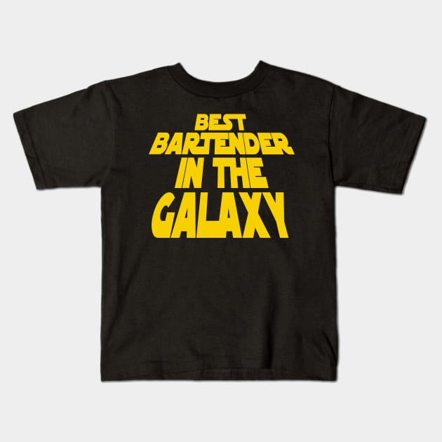 Best Bartender in the Galaxy Kids T-Shirt by MBK